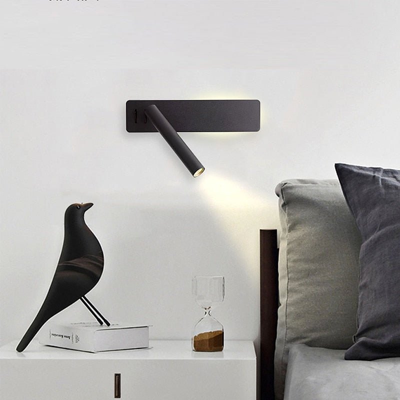 LumaTwist Rotatable LED Bed Lamp for Flexible Night Reading Light