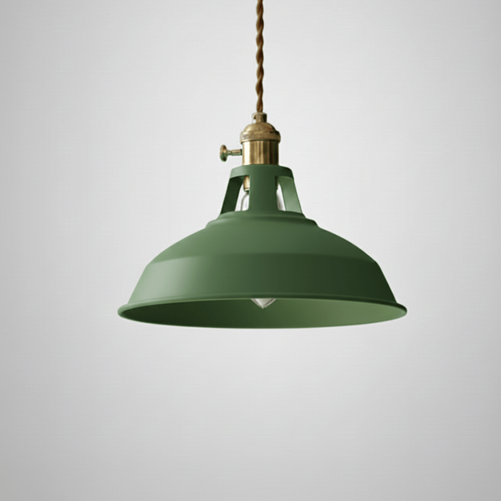 LumenForge Retro Steel Barn Pendant Light For Dining Areas And Loft Interiors