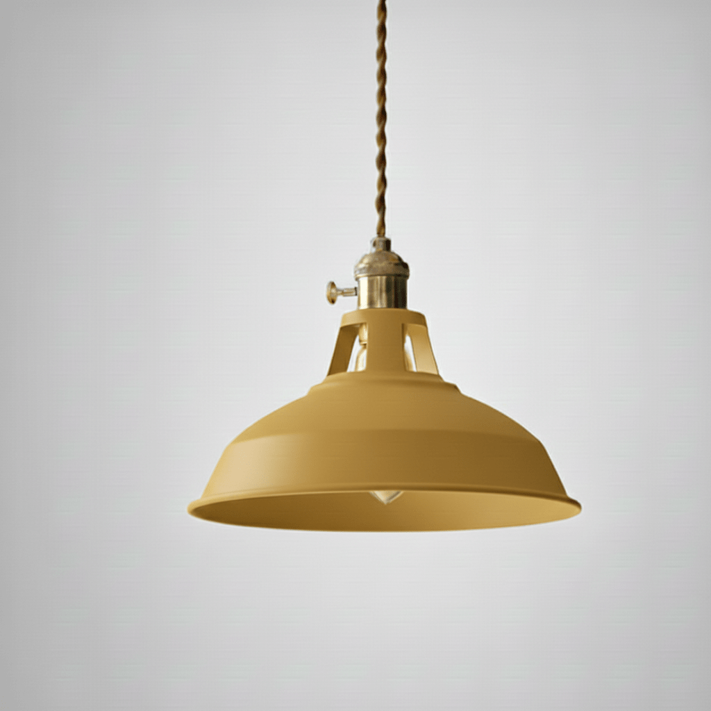 LumenForge Retro Steel Barn Pendant Light For Dining Areas And Loft Interiors