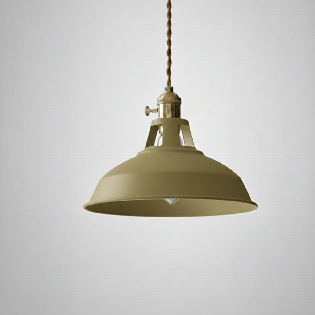 LumenForge Retro Steel Barn Pendant Light For Dining Areas And Loft Interiors