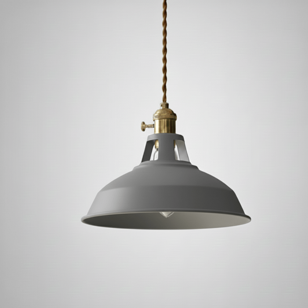 LumenForge Retro Steel Barn Pendant Light For Dining Areas And Loft Interiors