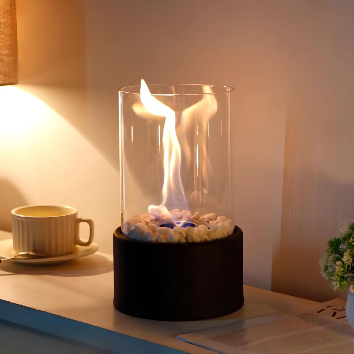 LumaGlow Glass Oil Lamp For Home Decor Enthusiasts Indoors And Outdoors Refillable
