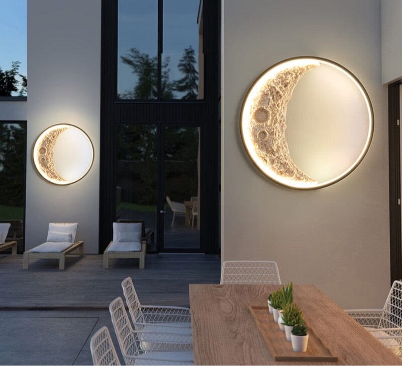 Lunar Ring Wall Lamp Minimal Circular Moon Light Glow