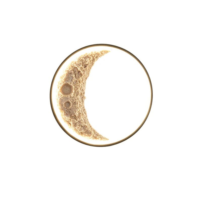 Lunar Ring Wall Lamp Minimal Circular Moon Light Glow