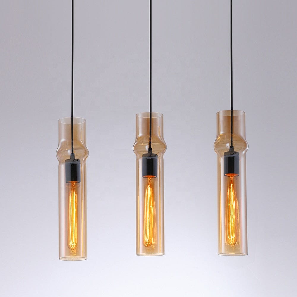 LumaNova Smoke Gray Glass Pendant Lights for Modern Rooms